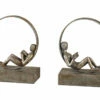 Best Pirce ❤️ Uttermost Lounging Reader Antique Bookends Set/2 Table Decor 🎉 2 Uttermost Lounging Reader Antique Bookends Set/2 Table Decor