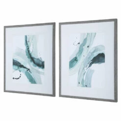 Accessories Uttermost Depth Abstract Watercolor Prints, S/2