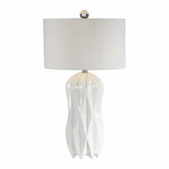 Uttermost Malena Glossy White Table Lamp Accessories