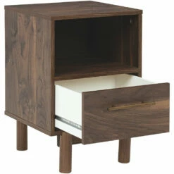Signature Design By Ashley® Nightstands Calverson - Mocha - One Drawer Night Stand - Small