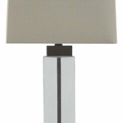 Ashley Furniture Alvaro - Clear/bronze Finish - Glass Table Lamp (2/cn)