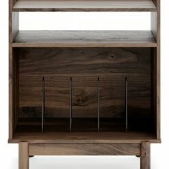 Signature Design By Ashley® Calverson - Mocha - Turntable Accent Console Cabinets