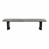 Moe's Home Collection Bent Bench Extra Small Weathered Grey Benches