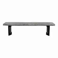 Moe's Home Collection Bent Bench Extra Small Weathered Grey Benches