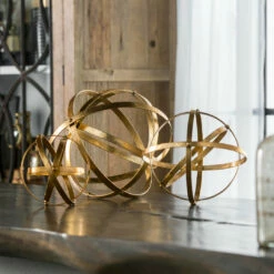 Budget 👍 Uttermost Stetson Gold Spheres, S/3 🧨 7 Uttermost Stetson Gold Spheres, S/3