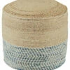 Ashley Furniture Matson - Natural/blue - Pouf