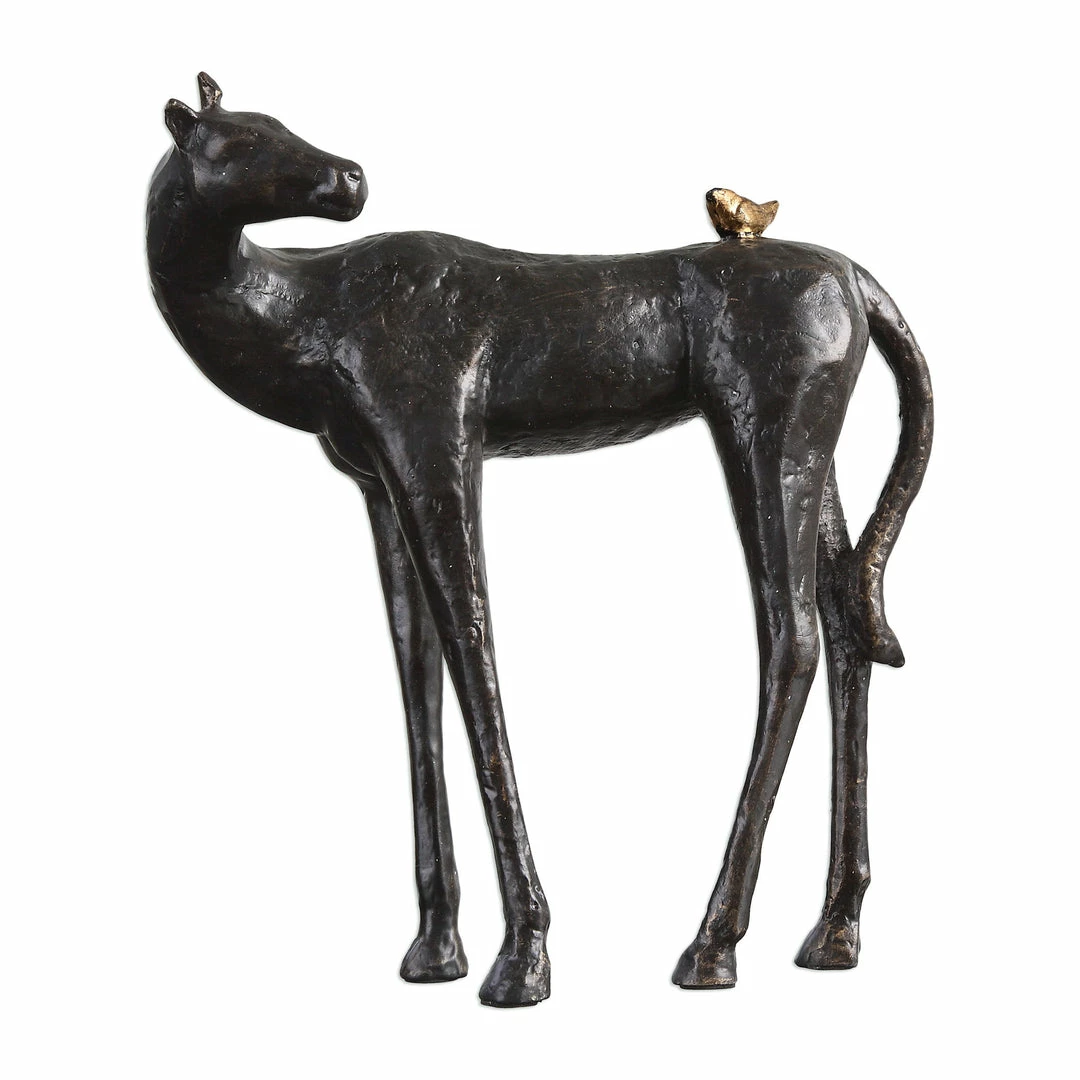 Discount 🎁 Uttermost Hello Friend Horse Sculpture Table Decor 😀 3 Uttermost Hello Friend Horse Sculpture Table Decor