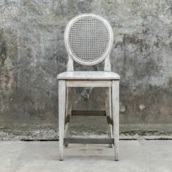 Uttermost Clarion Aged White Counter Stool Stools