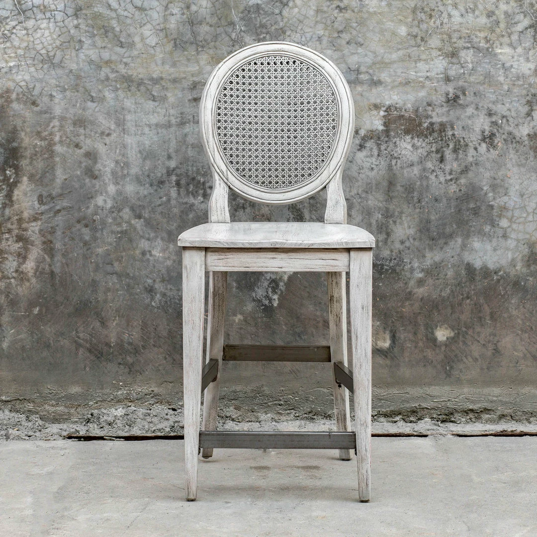 Outlet ๐ Uttermost Clarion Aged White Counter Stool Stools ๐ 4 Uttermost Clarion Aged White Counter Stool Stools