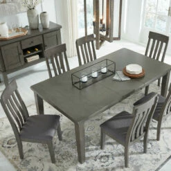 Ashley Furniture Tables Hallanden - Gray - Rect Drm Butterfly Ext Table