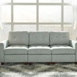 Signature Design By Ashley® Sectionals Edlie - Ready To Assemble Left Arm Facing Corner Chair, Armless Chair, Wedge, Armless Chair, Right Arm Facing Corner Chair Sectional