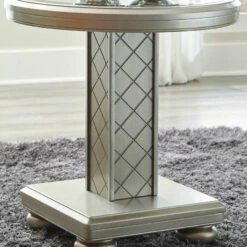 Ashley Furniture Tables Chevanna - Platinum - Round End Table