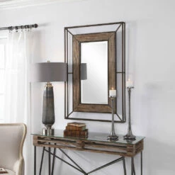 New ✨ Accessories Uttermost Ward Open Framed Wood Mirror 🔥 9 Accessories Uttermost Ward Open Framed Wood Mirror