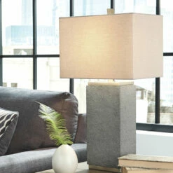 Ashley Furniture Accessories Amergin - Grain - Poly Table Lamp (2/CN)