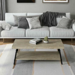 Emerald Home Tables Chandler End Table, Whitewash