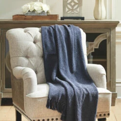 Ashley Furniture Yasmin - Navy - Throw (3/cs) Accessories