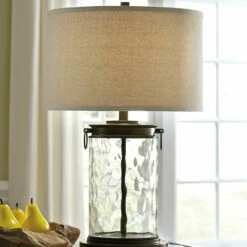 Ashley Furniture Tailynn - Clear/bronze Finish - Glass Table Lamp (1/cn)
