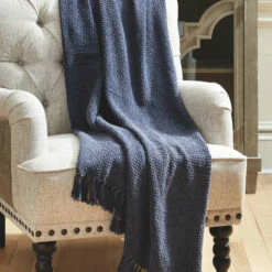 Wholesale ๐ Ashley Furniture Yasmin - Navy - Throw (3/cs) Accessories ๐ 8 Ashley Furniture Yasmin - Navy - Throw (3/cs) Accessories