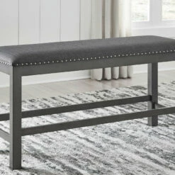 Ashley Furniture Myshanna - Dark Gray - Double Uph Bench (1/cn)