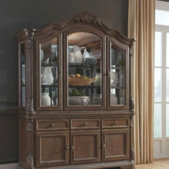 Signature Design By Ashley® Charmond - Dark Brown - China Cabinet Cabinets