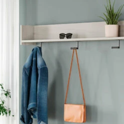 Ashley Furniture Accessories Socalle - Light Natural - Wall Mounted Coat Rack W/shelf
