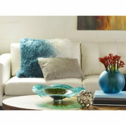 Moe's Home Collection Goat Fur Bolster Light Grey Accessories