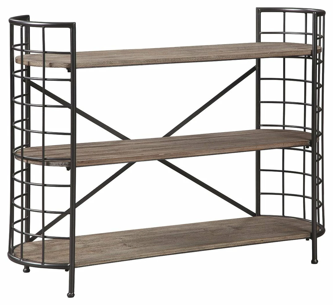 Flash Sale โจ Ashley Furniture Flintley - Brown/gunmetal - Bookcase ๐ 3 Ashley Furniture Flintley - Brown/gunmetal - Bookcase