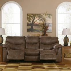 Ashley Furniture Alzena - Gunsmoke - Reclining Sofa