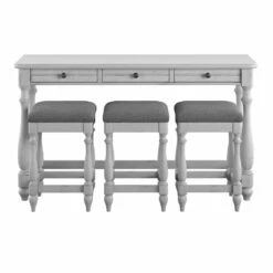 Emerald Home New Haven Sofa Table W/3 Stools Living Room Sets