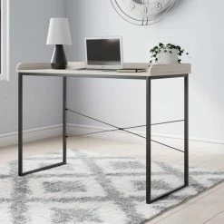 Cheap 👏 Signature Design By Ashley® Desks Bayflynn - White/black - Home Office Desk 💯 11 Signature Design By Ashley® Desks Bayflynn - White/black - Home Office Desk