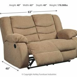 Ashley Furniture Reclining Furniture Tulen - Waterfall Back - Reclining Loveseats
