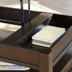 Ashley Furniture Barilanni - Dark Brown - Lift Top Cocktail Table