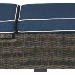 Ashley Furniture Chairs Grasson - Brown/blue - Chaise Lounge With Cushion