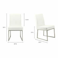 Moe's Home Collection Tyson Dining Chair White-m2