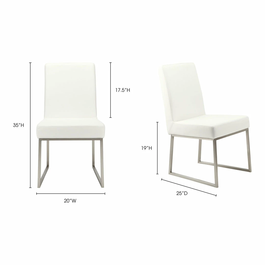 Outlet ๐ Moe's Home Collection Tyson Dining Chair White-m2 โ 4 Moe's Home Collection Tyson Dining Chair White-m2