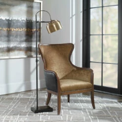 Chairs Uttermost Snowden Tan Wing Chair