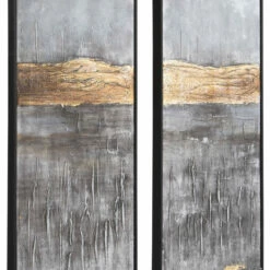 Ashley Furniture Aniyah - Black/gold/white - Wall Art Set (2/cn)