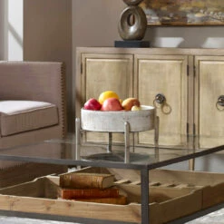 Table Decor Uttermost Essie Pale Gray Bowls S/2