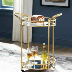 Ashley Furniture Bars & Bar Carts Wynora - Gold - Bar Cart