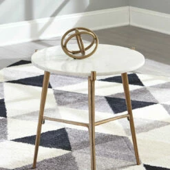 Brand new ๐ Ashley Furniture Tables Chadton - White/gold Finish - Accent Table โ 8 Ashley Furniture Tables Chadton - White/gold Finish - Accent Table