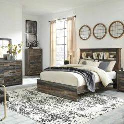 Signature Design By Ashley® Beds Drystan – Storage - Panel Bookcase Bed