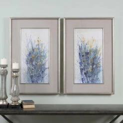 Accessories Uttermost Indigo Florals Framed Art S/2