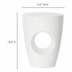 Moe's Home Collection Aylard Outdoor Stool Ivory Benches