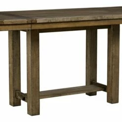 Ashley Furniture Moriville - Grayish Brown - Rect Drm Counter Ext Table