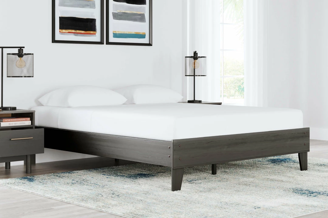 Buy 👍 Signature Design By Ashley® Beds Brymont - Dark Gray - Queen Platform Bed 🎁 8 Signature Design By Ashley® Beds Brymont - Dark Gray - Queen Platform Bed