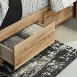 Signature Design By Ashley® Hyanna - Tan - Queen Panel Bed With 6 Storage Drawers