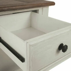 New 😀 Ashley Furniture Bolanburg - White / Brown / Beige - Chair Side End Table - Door ⭐ 23 Ashley Furniture Bolanburg - White / Brown / Beige - Chair Side End Table - Door