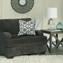 Benchcraft® Chair & Ottoman Sets Charenton - Charcoal - 2 Pc. - Chair And A Half With Ottoman