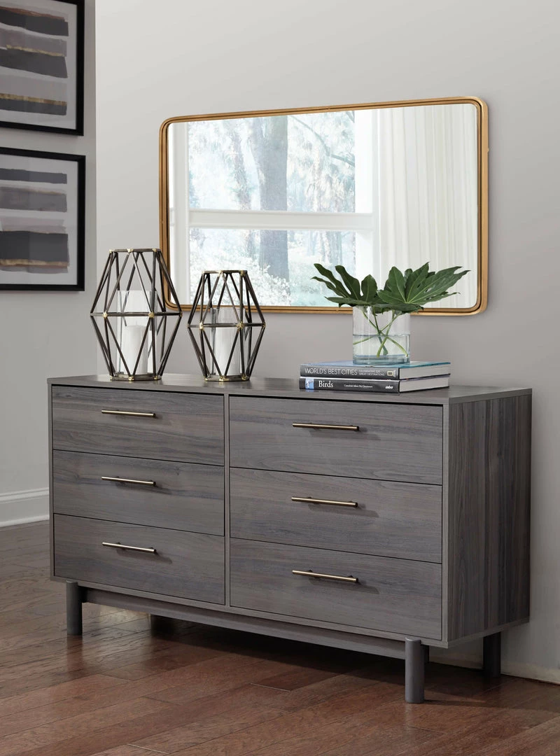 Buy 🎁 Signature Design By Ashley® Brymont - Dark Gray - Six Drawer 👗 Dresser - Sleek 😉 4 Signature Design By Ashley® Brymont - Dark Gray - Six Drawer Dresser - Sleek