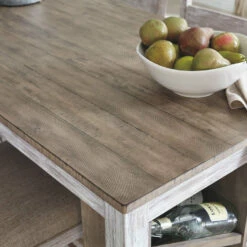 Ashley Furniture Dining Room Sets Skempton - White - Rect Drm Counter Tbl Set(3/cn)